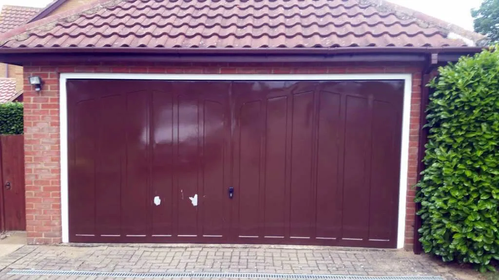 Before Garage Door Painting Pavenham - Image 1